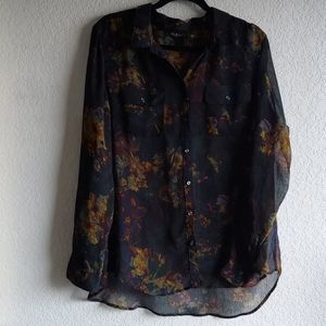 Eddie Bauer Sheer Blouse Size XXL